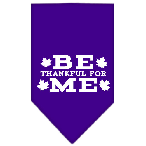 Be Thankful for Me Screen Print Bandana Purple Large